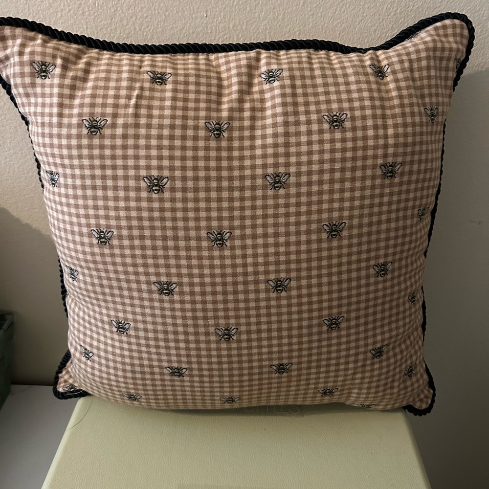 Checkered Bumblebee pillow